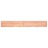 Light Brown Wall Shelf - Solid Oak, 220x30x(2-6) cm | HipoMarket