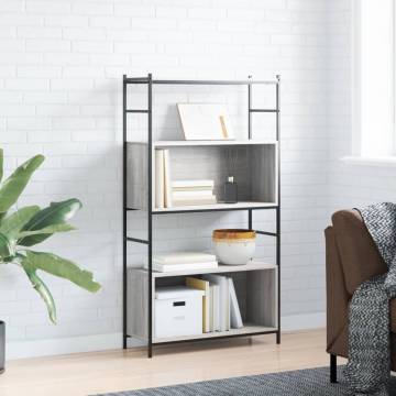 Bookshelf Grey Sonoma 80x30x145.5 cm - Durable & Stylish