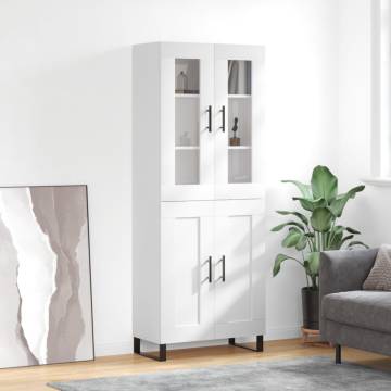 Stylish Highboard High Gloss White - Durable & Elegant Design