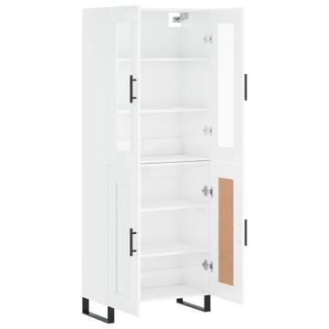 Stylish Highboard High Gloss White - Durable & Elegant Design