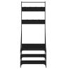 Stylish Black Clothes Rack with Shoe Storage - 70x40x184 cm