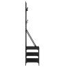 Stylish Black Clothes Rack with Shoe Storage - 70x40x184 cm