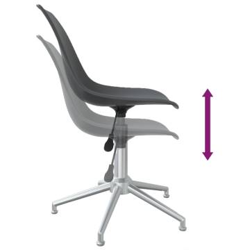 Swivel Office Chair Light Grey PP - Stylish & Adjustable