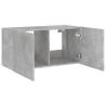 TV Wall Cabinet with LED Lights - Concrete Grey 80x35x41 cm