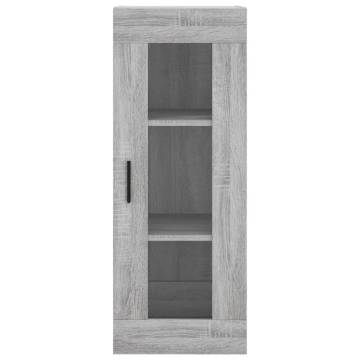 Stylish Highboard Grey Sonoma | 34.5x34x180 cm