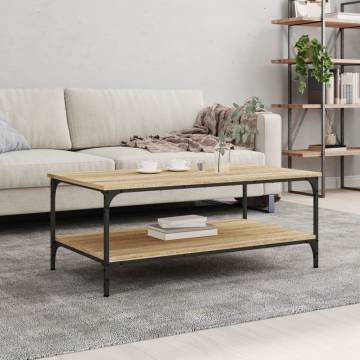 Elegant Sonoma Oak Coffee Table - 100x55x40 cm