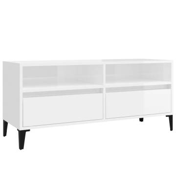 High Gloss White TV Cabinet - Stylish Storage Solution