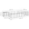 Durable Steel Dog Kennel - 19.36 m² Outdoor Play Paradise