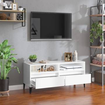 High Gloss White TV Cabinet - Stylish Storage Solution