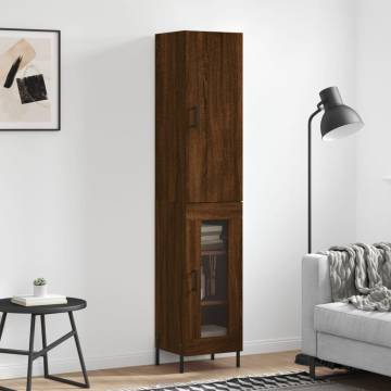 Elegant Highboard Brown Oak - Stylish Storage Solution