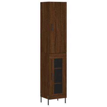 Elegant Highboard Brown Oak - Stylish Storage Solution