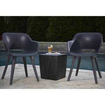 Keter Akola Outdoor Chairs - Set of 2 in Graphite