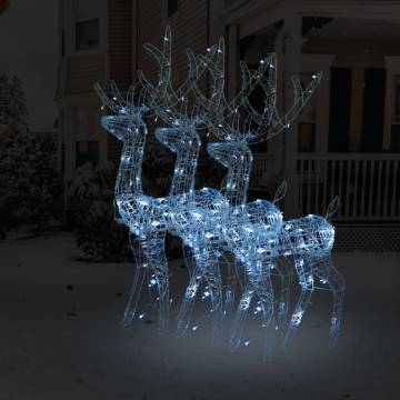 Acrylic Reindeer Christmas Decorations - 3 pcs - 120 cm