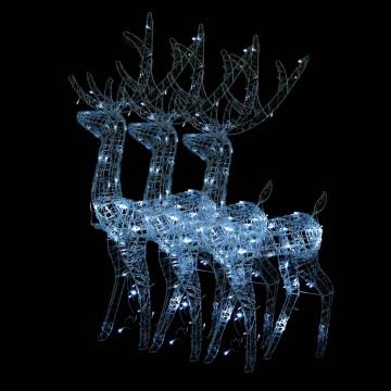 Acrylic Reindeer Christmas Decorations - 3 pcs - 120 cm