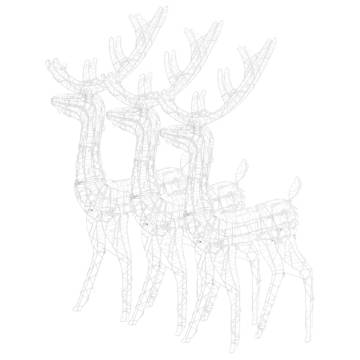 Acrylic Reindeer Christmas Decorations - 3 pcs - 120 cm