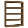 Book Cabinet/Room Divider - Honey Brown Pinewood 100x30x135.5 cm