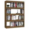 Book Cabinet/Room Divider - Honey Brown Pinewood 100x30x135.5 cm