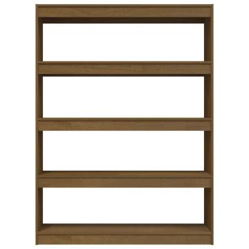 Book Cabinet/Room Divider - Honey Brown Pinewood 100x30x135.5 cm