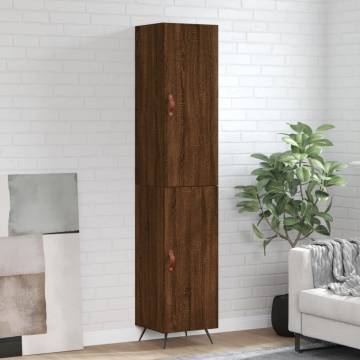 Stylish Highboard Brown Oak - Engineered Wood Storage Solution