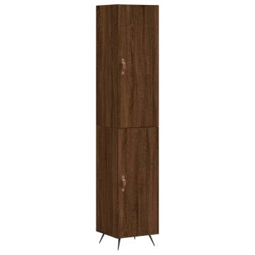 Stylish Highboard Brown Oak - Engineered Wood Storage Solution