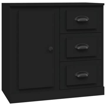 Classic 3 pcs Black Sideboards | Quality Engineered Wood