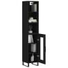 Stylish Highboard Black 34.5x34x180 cm - Hipomarket UK