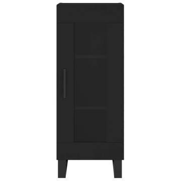 Stylish Highboard Black 34.5x34x180 cm - Hipomarket UK