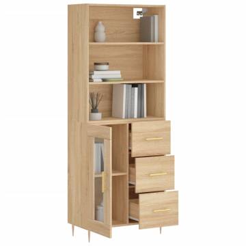 Stylish Highboard Sonoma Oak - 69.5x34x180 cm | Hipo Market