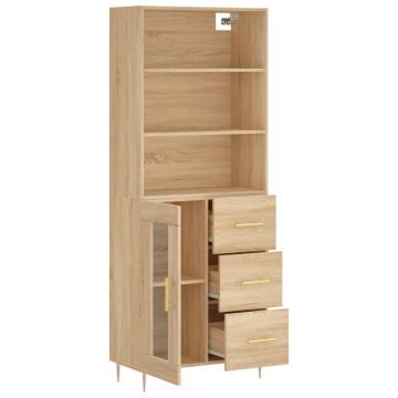 Stylish Highboard Sonoma Oak - 69.5x34x180 cm | Hipo Market