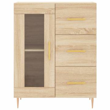 Stylish Highboard Sonoma Oak - 69.5x34x180 cm | Hipo Market