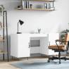 Desk White 140x50x75 cm Engineered Wood Colour white 