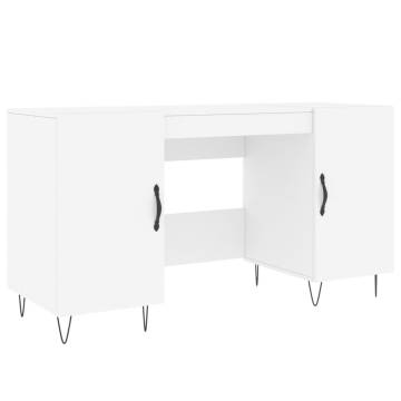 Elegant White Desk 140x50 cm - Durable & Stylish Storage