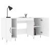 Elegant White Desk 140x50 cm - Durable & Stylish Storage