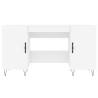 Elegant White Desk 140x50 cm - Durable & Stylish Storage