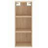 Elegant Highboard Sonoma Oak - 34.5x34x180 cm Engineered Wood