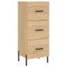 Elegant Highboard Sonoma Oak - 34.5x34x180 cm Engineered Wood