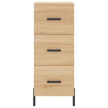 Elegant Highboard Sonoma Oak - 34.5x34x180 cm Engineered Wood