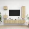 5 Piece TV Cabinet Set Sonoma Oak Engineered Wood Colour sonoma oak Quantity in Package 5 Height 110 cm 