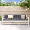 3 Piece Garden Lounge Set White Solid Wood Pine Colour white pine Quantity in Package 1 Model 2x corner + middle 