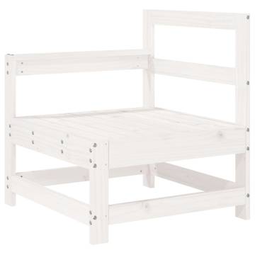 3 Piece Garden Lounge Set | White Solid Wood Pine