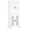 Stylish Highboard White 69.5x34x180 cm - Engineered Wood