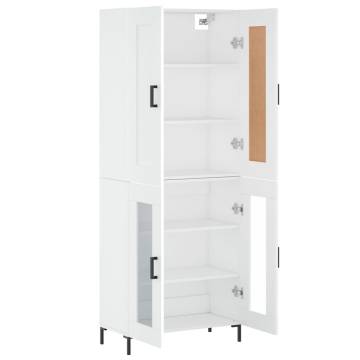 Stylish Highboard White 69.5x34x180 cm - Engineered Wood