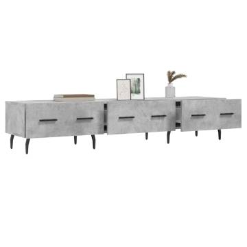 Stylish Concrete Grey TV Cabinet - 150x36x30 cm