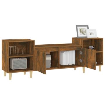 Stylish Smoked Oak TV Cabinet - 160x35x55 cm | HipoMarket