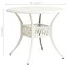 Garden Table White 90x90 cm Cast Aluminium - Hipomarket UK