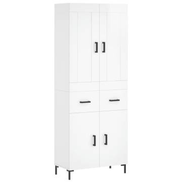 Highboard High Gloss White - Elegant Storage Solution