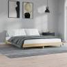 Bed Frame Sonoma Oak 200x200 cm Engineered Wood Colour sonoma oak Size 200 x 200 cm 