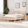 Bed Frame 150x200 cm King Size Solid Wood Colour natural Size 150 x 200 cm 