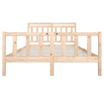 King Size Solid Wood Bed Frame - 150x200 cm