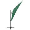 4-Tier Green Parasol with Aluminium Pole | Hipomarket UK